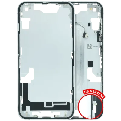 Mid-Frame Housing W/ Small Parts For iPhone 16e / 17e (US Version) (Used OEM Pull: Grade B) (White)