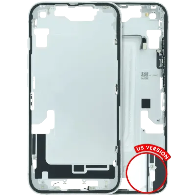 Mid-Frame Housing W/ Small Parts For iPhone 16e / 17e (US Version) (Used OEM Pull: Grade C) (White)