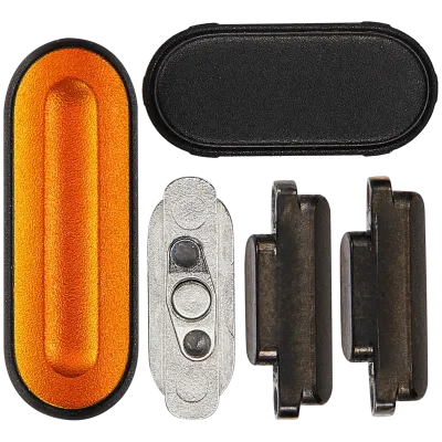Sidekey Button Set For Watch Series Ultra(1st Gen) / Ultra (2nd Gen) / Ultra (3rd Gen) (49MM) (Orange / Black) (5 Piece Set)