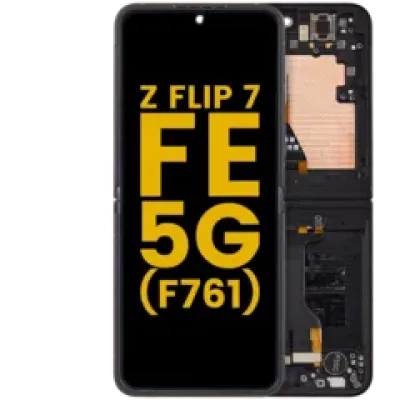 Внутрішній дисплейний модуль (OLED) з рамкою для Samsung Galaxy Z Flip 7 FE 5G (F761) (US & International) (Refurbished) (чорний)