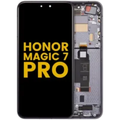 Дисплейний модуль (OLED) з рамкою для Honor Magic 7 Pro (Refurbished) (чорний)