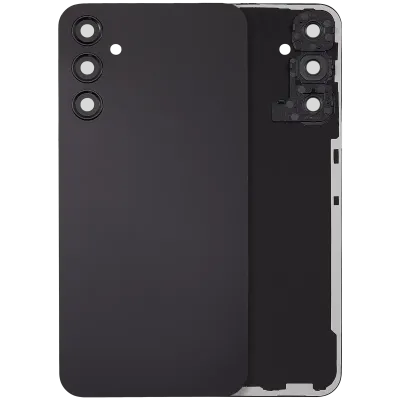Задня кришка зі склом камери для Samsung Galaxy A24 4G (A245 / 2023) (No Logo) (Aftermarket Plus) (чорний)