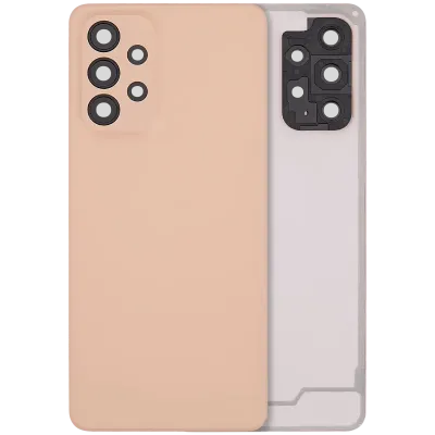 Задня кришка зі склом камери для Samsung Galaxy A33 5G (A336 / 2022) (No Logo) (Aftermarket Plus) (персик)