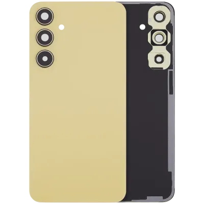 Back Cover Glass With Camera Lens For Samsung Galaxy A35 5G (A356 / 2024 (No Logo) (Aftermarket Plus) (Lemon)