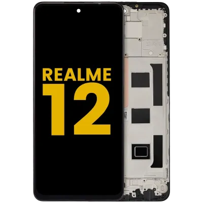 Дисплейний модуль (LCD) з рамкою для Realme 12 5G (Refurbished) (Всі кольори)