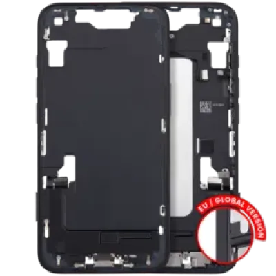 Середня рамка зі шлейфом зарядки й дрібними деталями для iPhone 16e / 17e (EU / Global Version) (Used OEM Pull: Grade B) (чорний)