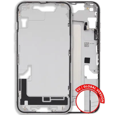 Mid-Frame Housing W/ Small Parts For iPhone 16e / 17e (EU / Global Version) (Used OEM Pull: Grade B) (White)