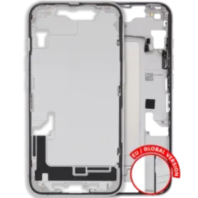 Середня рамка з дрібними деталями для iPhone 16e / 17e (EU / Global Version) (Used OEM Pull: Grade C) (білий)