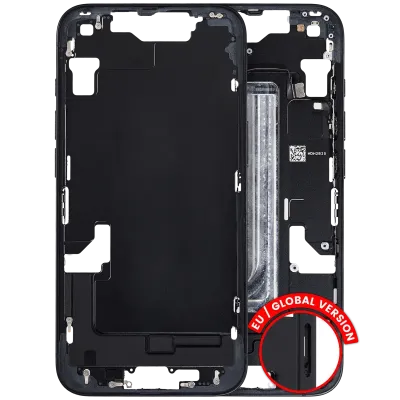 Mid-Frame Housing W/ Small Parts For iPhone 16e / 17e (EU / Global Version) (Used OEM Pull: Grade C) (Black)