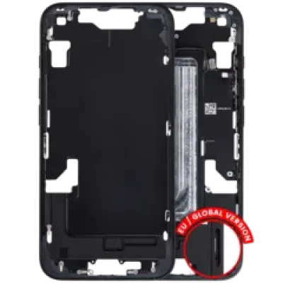 Середня рамка з дрібними деталями для iPhone 16e / 17e (EU / Global Version) (Used OEM Pull: Grade C) (чорний)