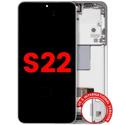 OLED Assembly With Frame For Samsung Galaxy S22 5G (US & International) (Aftermarket Plus) (120HZ) (White)