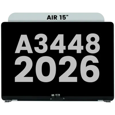 Complete LCD Display Assembly For MacBook Air 15" A3448 (2026) (Used OEM Pull: Grade A) (Silver)