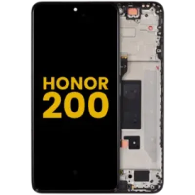 Дисплейний модуль (OLED) з рамкою для Honor 200 (Refurbished) (чорний)