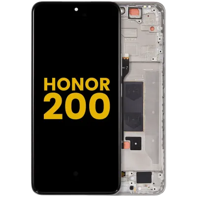 Дисплейний модуль (OLED) з рамкою для Honor 200 (Refurbished) (Moonlight White)