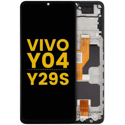 Дисплейний модуль (LCD) з рамкою для Vivo Y04 / Y29s (Refurbished) (Усі кольори)
