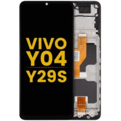 Дисплейний модуль (LCD) з рамкою для Vivo Y04 / Y29s (Refurbished) (Усі кольори)