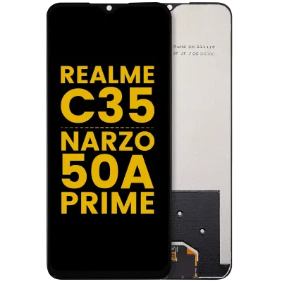 Дисплейний модуль (LCD) без рамки для Realme C35 / Narzo 50A Prime (Refurbished) (Усі кольори)