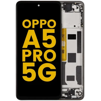 Дисплейний модуль (LCD) з рамкою для OPPO A5 Pro 5G (Refurbished) (Mocha Brown)