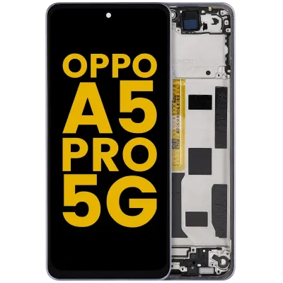 Дисплейний модуль (LCD) з рамкою для OPPO A5 Pro 5G (Refurbished) (Feather Blue)