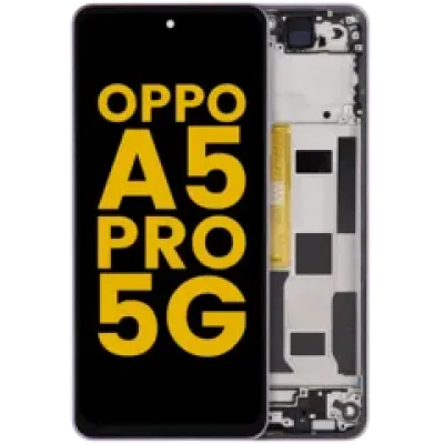 Дисплейний модуль (LCD) з рамкою для OPPO A5 Pro 5G (Refurbished) (Flower Pink)
