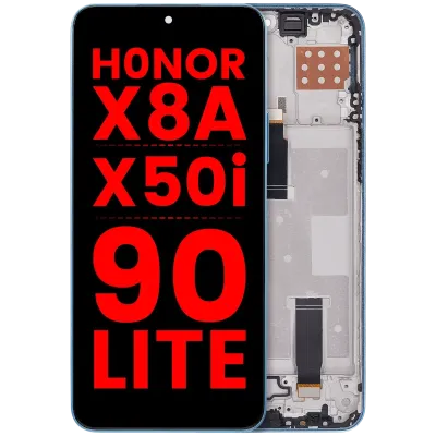 Дисплейний модуль (LCD) з рамкою для Honor X8A / X50i / 90 Lite (Aftermarket Plus) (Cyan Lake)