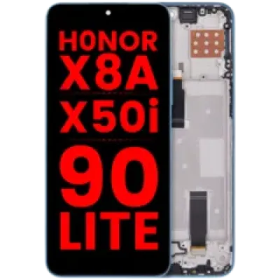 Дисплейний модуль (LCD) з рамкою для Honor X8A / X50i / 90 Lite (Aftermarket Plus) (Cyan Lake)