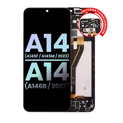 Дисплейний модуль (LCD) з рамкою для Samsung Galaxy A14 4G (A145F / A145M / 2023) (International Version) (Service Pack) (Усі кольори)