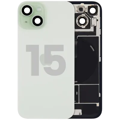 Back Glass w/ MagSafe Magnet & NFC & Flashlight Flex For iPhone 15 (Used OEM Pull: Grade B) (Green)