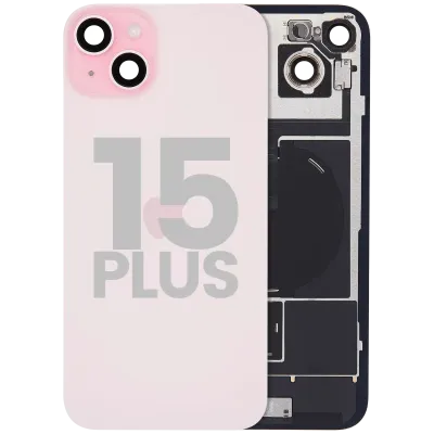 Back Glass w/ MagSafe Magnet & NFC & Flashlight Flex For iPhone 15 Plus (Used OEM Pull: Grade B) (Pink)