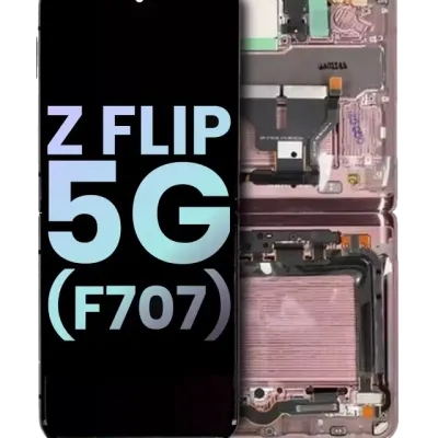 Дисплейний модуль (OLED) внутрішній з рамкою для Samsung Galaxy Z Flip 5G (F707) (Service Pack) (Mystic Bronze)