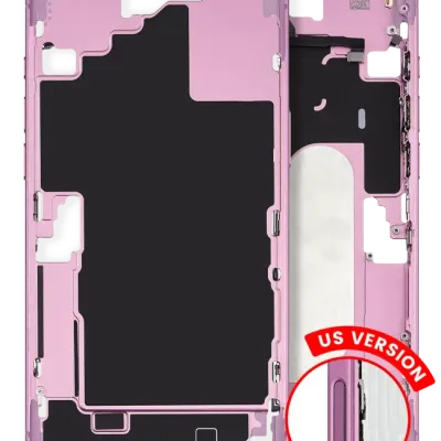 Mid-Frame Housing W/ Small Parts For iPhone 16 Plus (US Version) (Used OEM Pull: Grade A) (Pink)