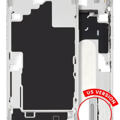 Mid-Frame Housing W/ Small Parts For iPhone 16 Plus (US Version) (Used OEM Pull: Grade A) (White)