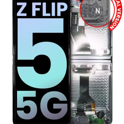 Дисплейний модуль (OLED) внутрішній з рамкою для Samsung Galaxy Z Flip 5 5G (US & International) (Service Pack) (сірий)