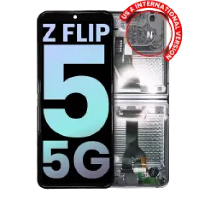 Дисплейний модуль (OLED) внутрішній з рамкою для Samsung Galaxy Z Flip 5 5G (US & International) (Service Pack) (сірий)