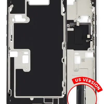 Mid-Frame Housing W/ Small Parts For iPhone 16 Pro (US Version) (Used OEM Pull: Grade A) (Black Titanium)