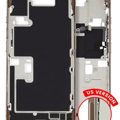 Mid-Frame Housing W/ Small Parts For iPhone 16 Pro (US Version) (Used OEM Pull: Grade A) (Desert Titanium)