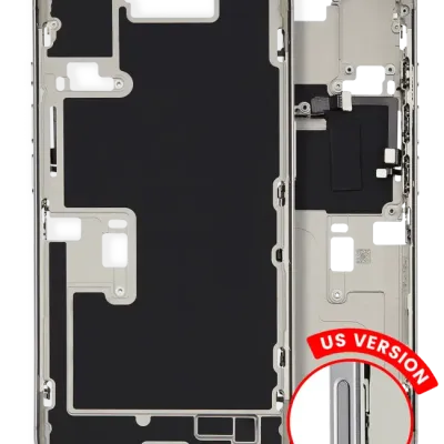 Mid-Frame Housing W/ Small Parts For iPhone 16 Pro (US Version) (Used OEM Pull: Grade A) (Natural Titanium)