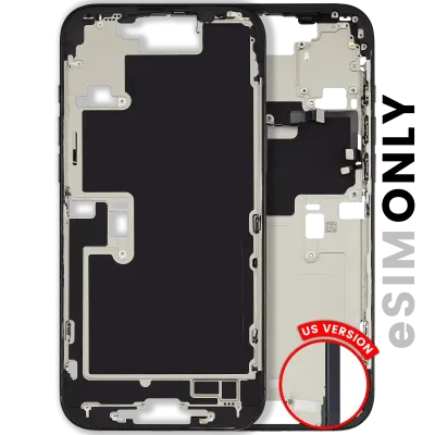 Mid-Frame Housing W/ Small Parts For iPhone 16 Pro Max (US Version) (Used OEM Pull: Grade A) (Black Titanium)