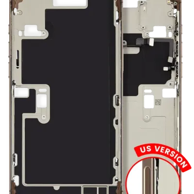 Mid-Frame Housing W/ Small Parts For iPhone 16 Pro Max (US Version) (Used OEM Pull: Grade A) (Desert Titanium)