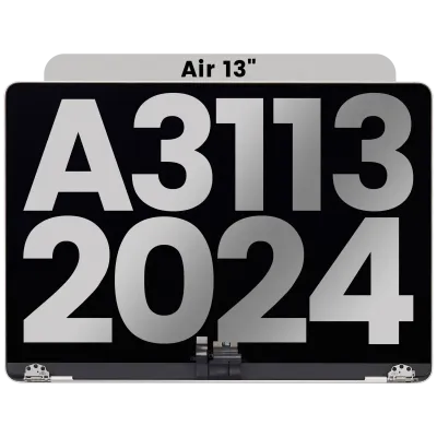 Дисплейний модуль LCD для MacBook Air 13" (A3113 / 2024) (з передвстановленим кабелем датчика кута кришки) (Used OEM Pull: Grade B) (Starlight)