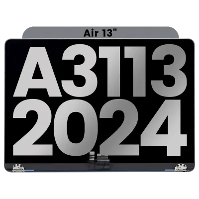 Дисплейний модуль LCD для MacBook Air 13" (A3113 / Early 2024) (з передвстановленим кабелем датчика кута кришки) (Used OEM Pull: Grade B) (Space Gray)
