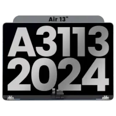 Дисплейний модуль LCD для MacBook Air 13" (A3113 / Early 2024) (з передвстановленим кабелем датчика кута кришки) (Used OEM Pull: Grade B) (Space Gray)