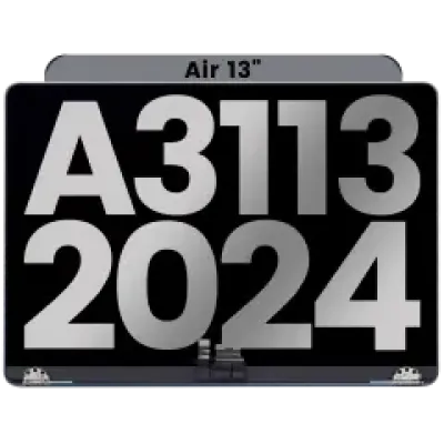 Дисплейний модуль LCD для MacBook Air 13" (A3113 / 2024) (з передвстановленим кабелем датчика кута кришки) (Used OEM Pull: Grade B) (Midnight)