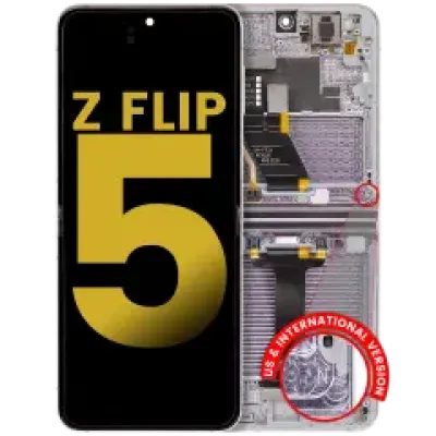 Дисплейний модуль (OLED) внутрішній з рамкою для Samsung Galaxy Z Flip 5 5G (US & International) (Refurbished) (Lavender)