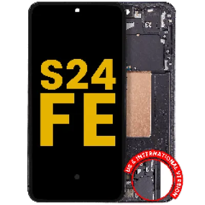 Дисплейний модуль (OLED) з рамкою для Samsung Galaxy S24 FE 5G (US & International Version) (Refurbished) (графітовий)