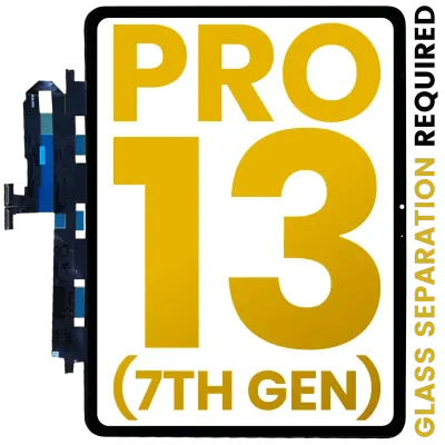 Digitizer For For iPad Pro 13" 7th Gen (2024) (OCA Pre-Installed & Glass Separation Required) (Premium) (Black)