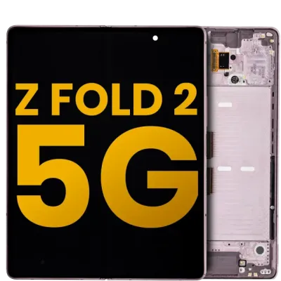 Внутрішній дисплейний модуль (OLED) з рамкою для Samsung Galaxy Z Fold 2 5G (Refurbished) (Mystic Bronze)
