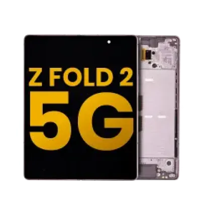 Внутрішній дисплейний модуль (OLED) з рамкою для Samsung Galaxy Z Fold 2 5G (Refurbished) (Mystic Bronze)
