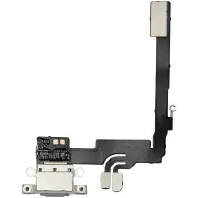 Шлейф зарядки для iPhone 16 Pro (Aftermarket Plus) (White Titanium)