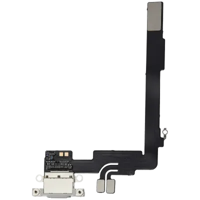 Шлейф зарядки для iPhone 16 Pro Max (Aftermarket Plus) (White Titanium)